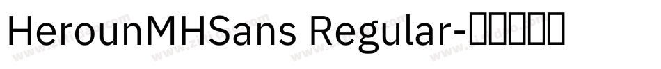 HerounMHSans Regular字体转换